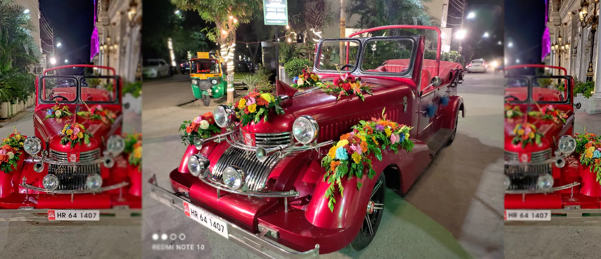 Red Vintage Rolls Royce Car for Wedding